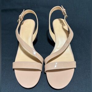 J. Crew Women's Nude Patent Leather Sandals Size 10.5